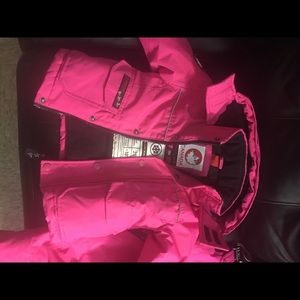 Hot pink two snow suit size 18 months